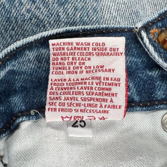 Revice Women's Size 25 High Rise Crossover Waist Distressed Jeans - Picture 11 of 11